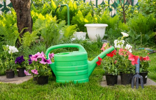 Professional landscapers preparing a Temple property for outdoor transformation
