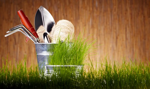 Preparing a Temple yard for lawn service with clear access and tidy edges